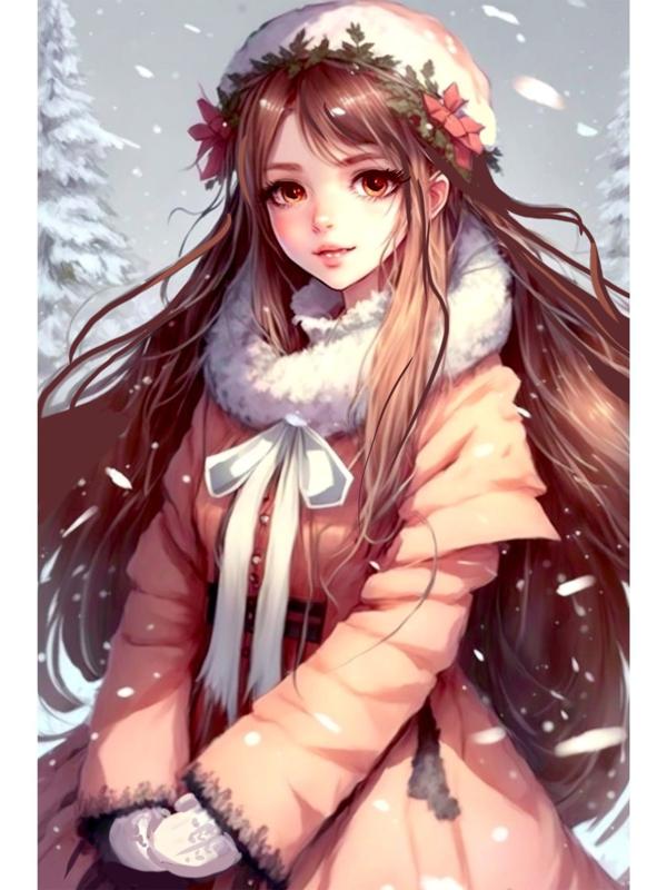 Алмазная вышивка с частичным заполнением на холсте «Снежная красавица», 20 х 30 см