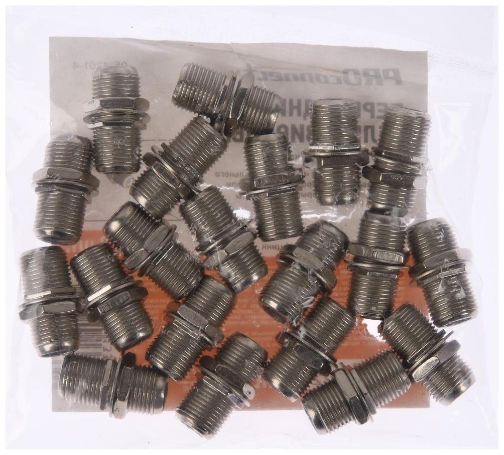 Переходник PROconnect, гнездо F - гнездо F, с кольцом