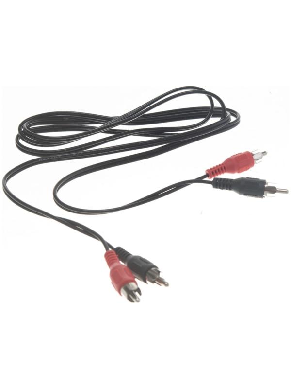 Кабель аудио/видео REXANT, 2xRCA(m)-2xRCA(m), 1.5 м, чёрный