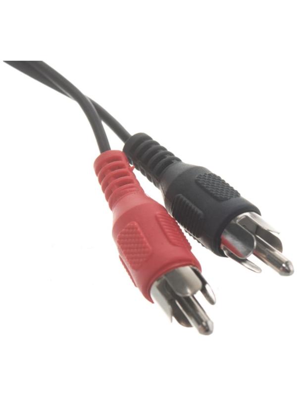 Кабель аудио/видео REXANT, 2xRCA(m)-2xRCA(m), 1.5 м, чёрный