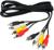 Кабель аудио/видео REXANT, 4xRCA(m)-4xRCA(m), 1.5 м, чёрный