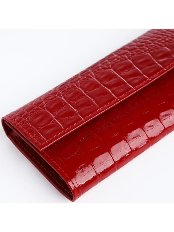 Кошелёк на кнопке, цвет красный