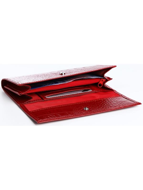 Кошелёк на кнопке, цвет красный