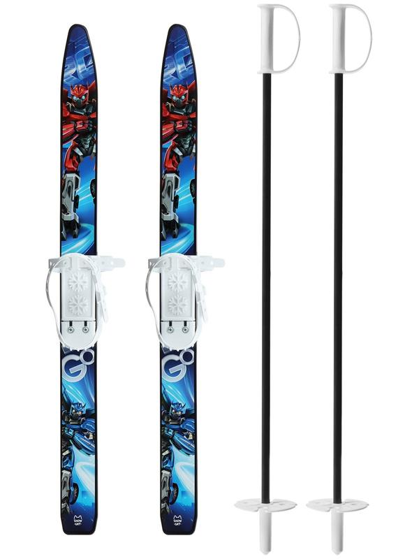 Комплект лыжный детский Snow Cat: лыжи 75 см, палки 75 см