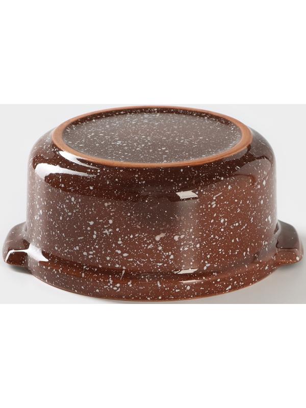 Форма для запекания с ручками «Мрамор», 800 мл, d=15 см, цвет коричневый