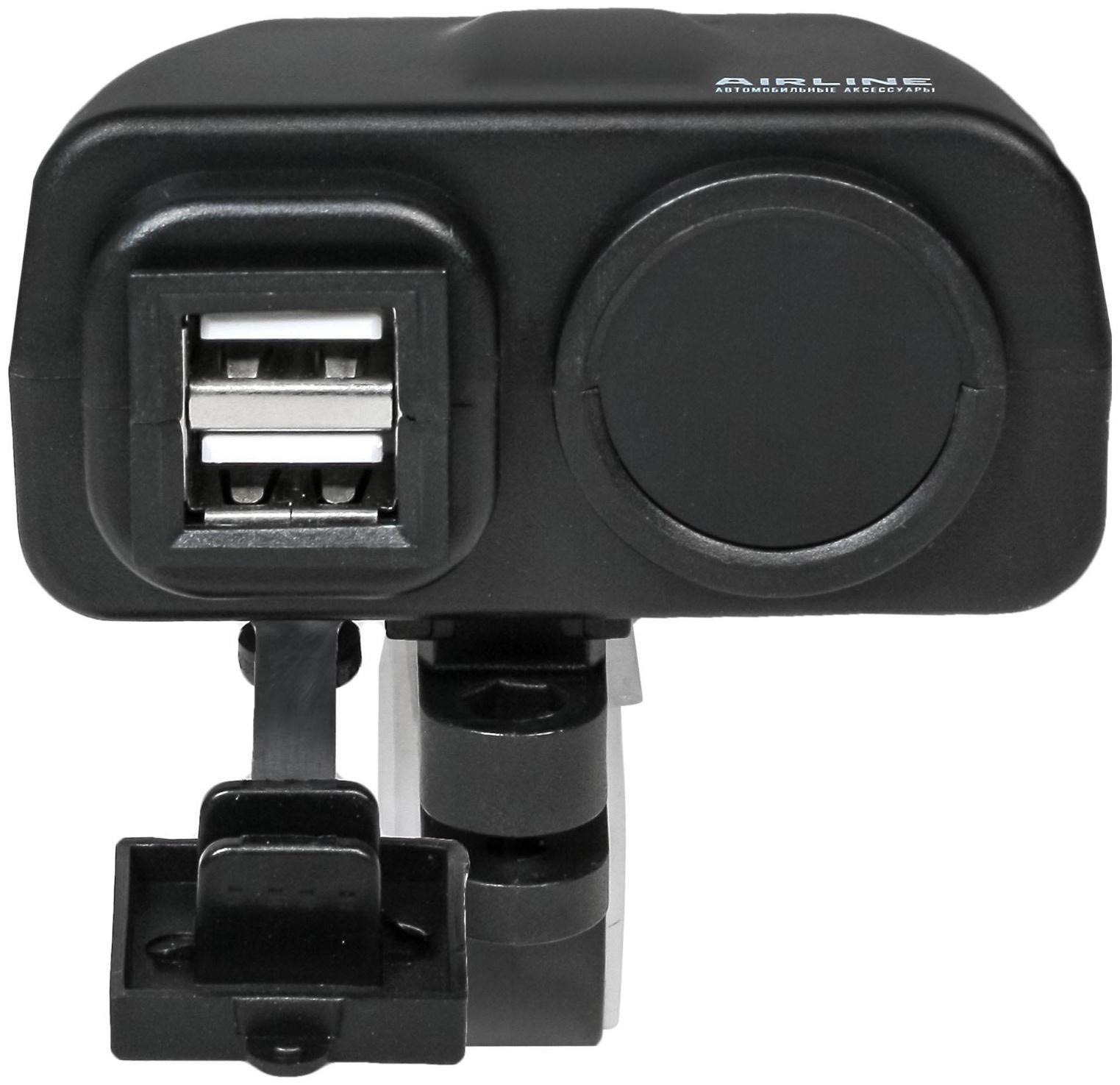 Розетка USB Airline, для мотоциклов с вольтметром и термометром 5В