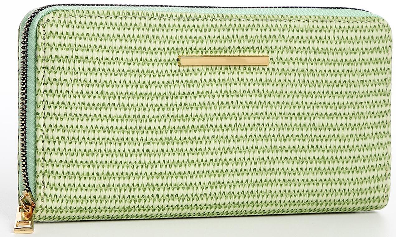 Кошелёк на молнии, цвет зелёный