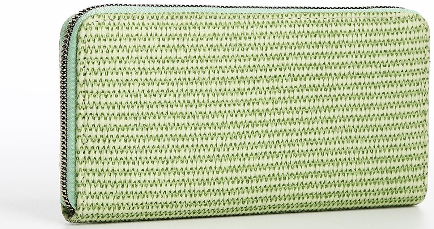 Кошелёк на молнии, цвет зелёный
