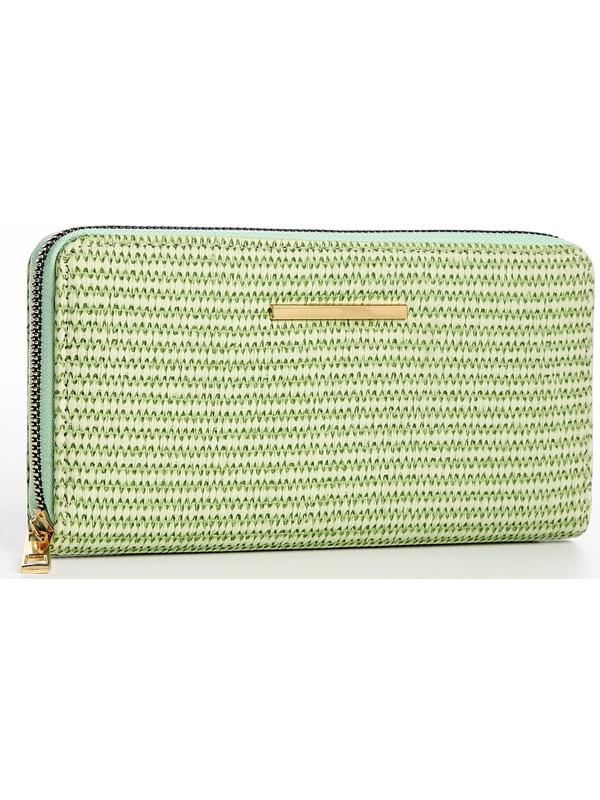 Кошелёк на молнии, цвет зелёный