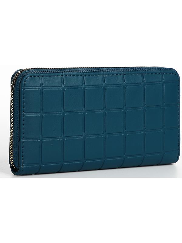 Кошелёк на молнии, цвет синий