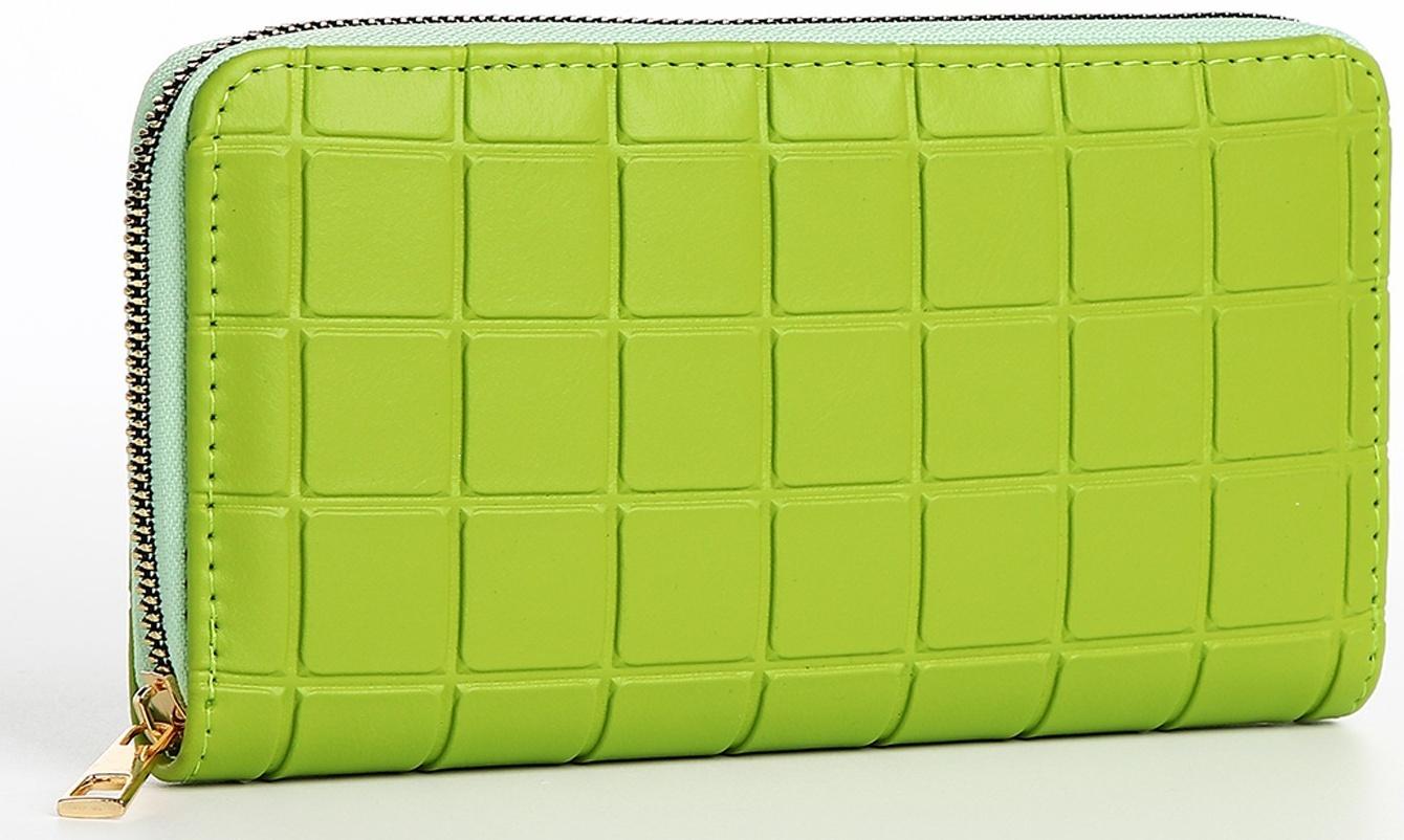 Кошелёк на молнии, цвет зелёный