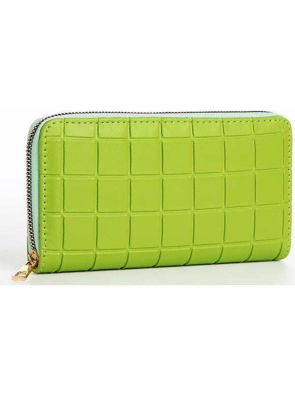 Кошелёк на молнии, цвет зелёный