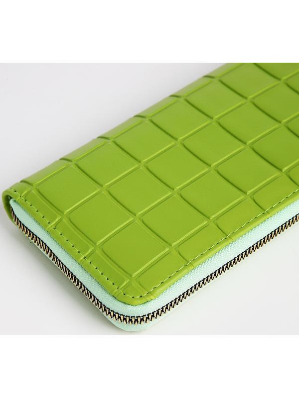 Кошелёк на молнии, цвет зелёный