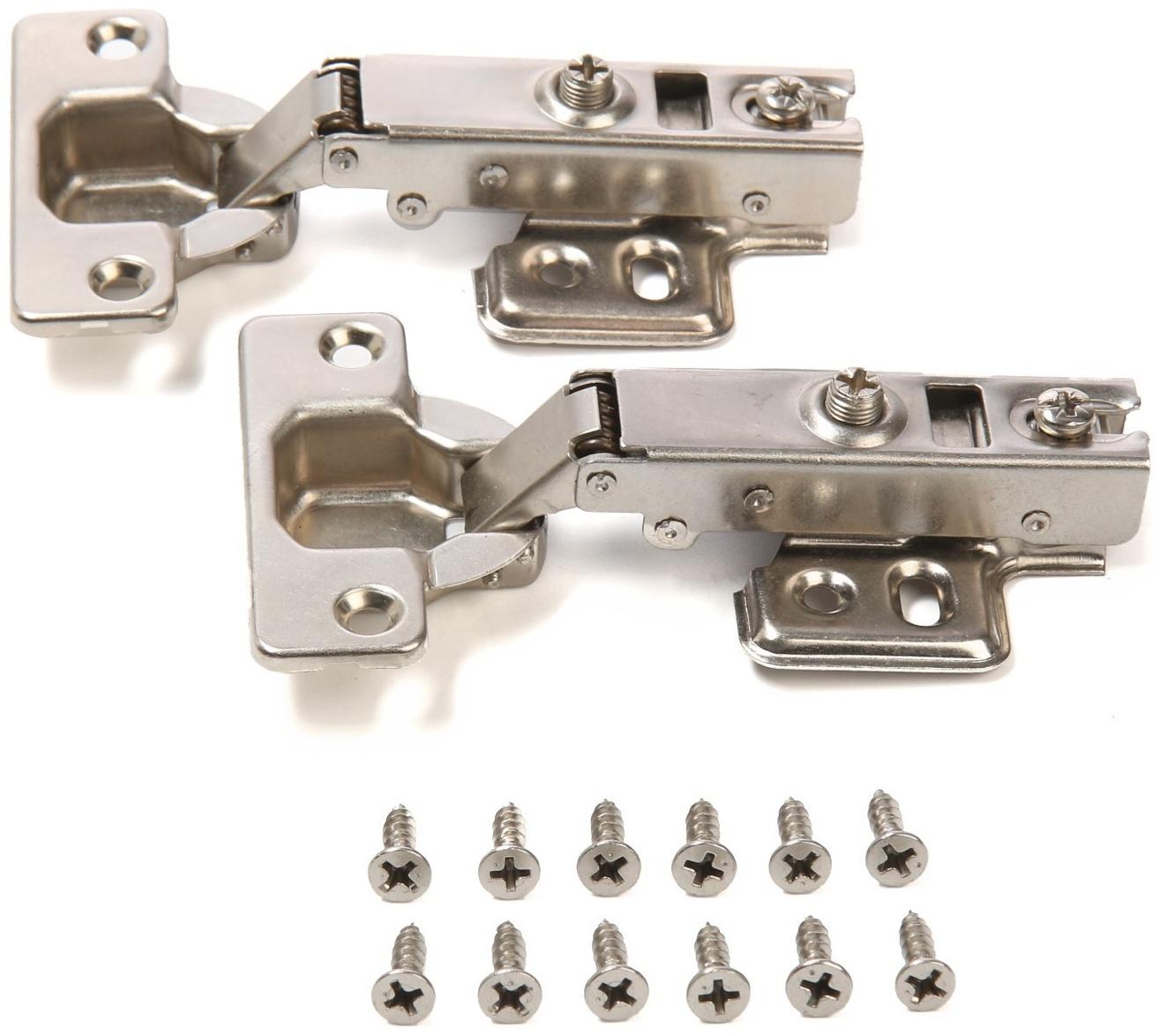 Петля мебельная накладная 90 градусов ТУНДРА, с доводчиком