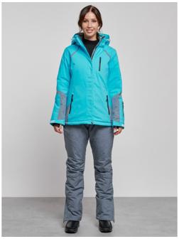 Костюм горнолыжный женский зимний, размер 48, цвет голубой