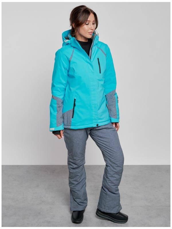 Костюм горнолыжный женский зимний, размер 48, цвет голубой