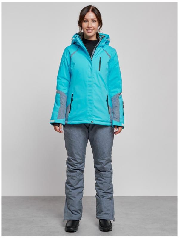 Костюм горнолыжный женский зимний, размер 48, цвет голубой