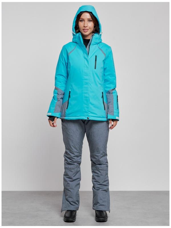 Костюм горнолыжный женский зимний, размер 48, цвет голубой