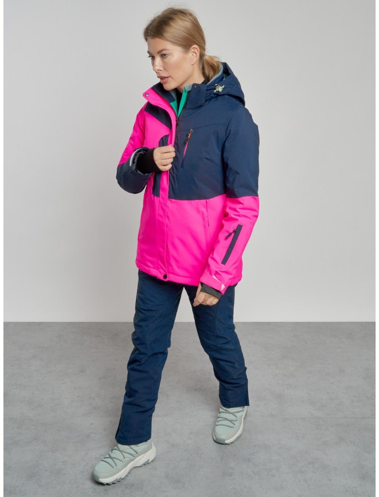 Костюм горнолыжный женский зимний, размер 48, цвет розовый