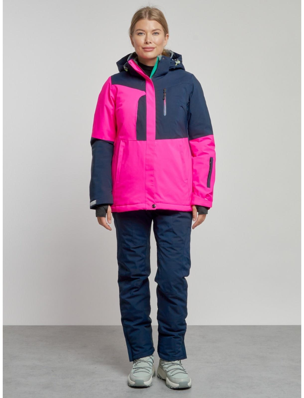 Костюм горнолыжный женский зимний, размер 48, цвет розовый