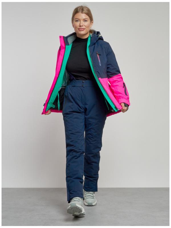 Костюм горнолыжный женский зимний, размер 48, цвет розовый