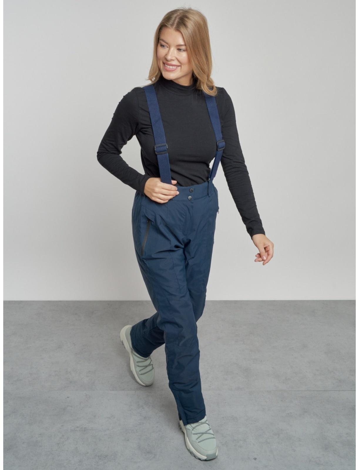 Костюм горнолыжный женский зимний, размер 46, цвет тёмно-синий