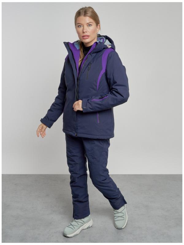Костюм горнолыжный женский зимний, размер 46, цвет тёмно-синий