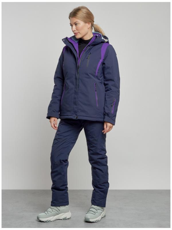 Костюм горнолыжный женский зимний, размер 46, цвет тёмно-синий