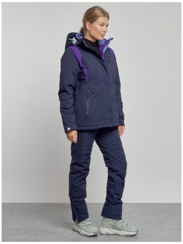 Костюм горнолыжный женский зимний, размер 46, цвет тёмно-синий