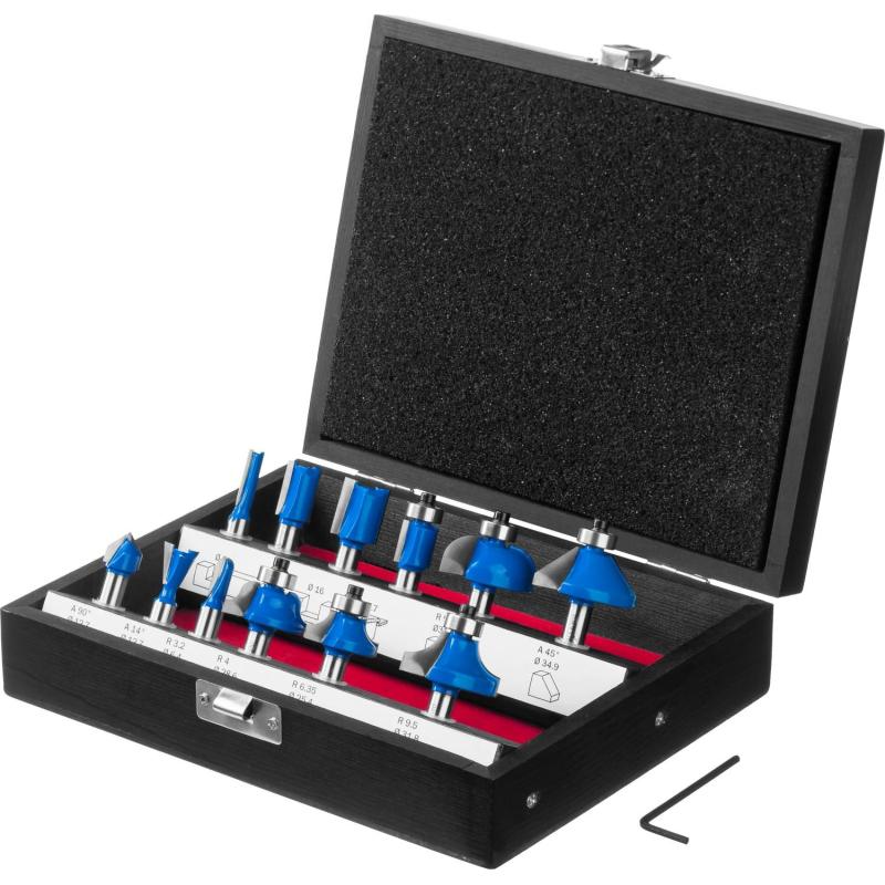 Набор фрез по дереву профильных ЗУБР 12шт, (28796-H12)