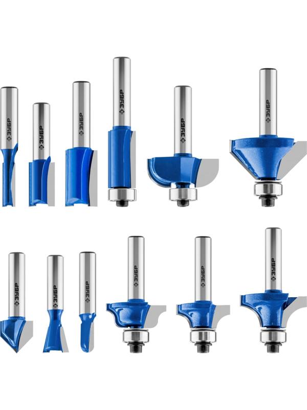 Набор фрез по дереву профильных ЗУБР 12шт, (28796-H12)