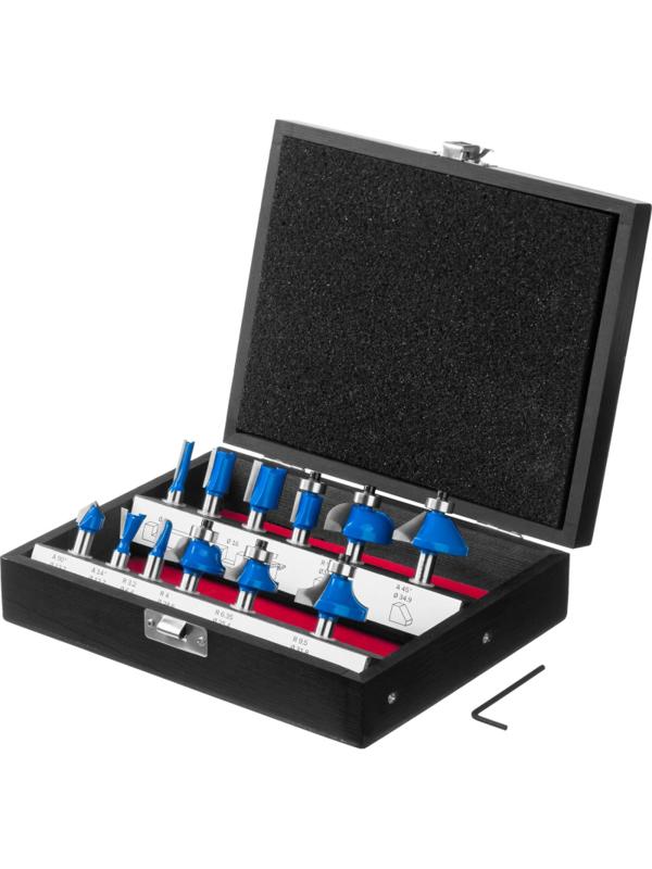 Набор фрез по дереву профильных ЗУБР 12шт, (28796-H12)