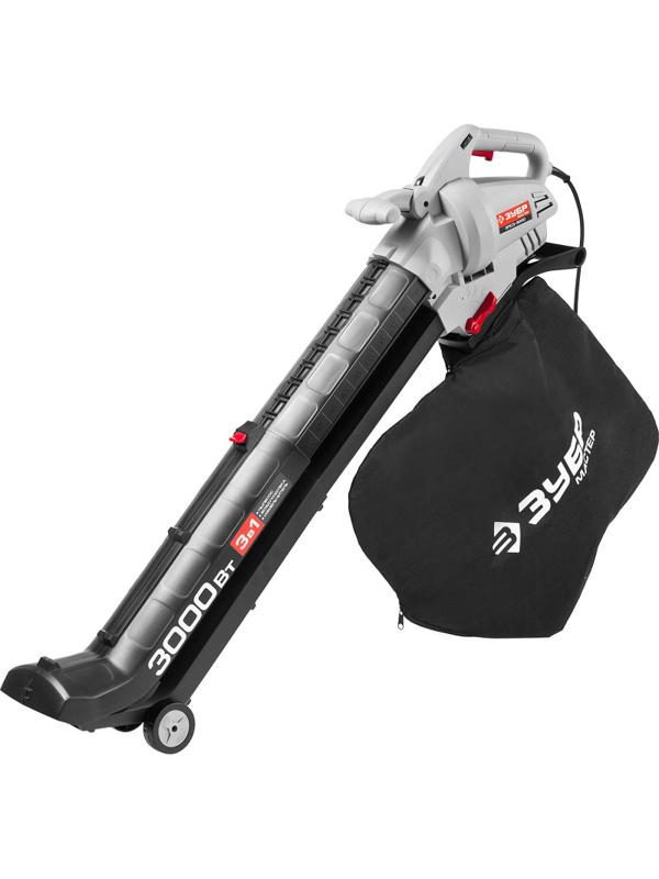 Воздуходув - пылесос садовый электрический ЗУБР  3000 Вт (ЗПСЭ-3000)