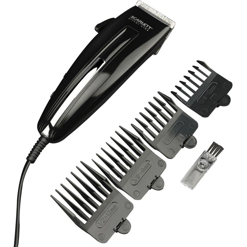 Машинка для стрижки SCARLETT SC-HC63C11, 15Вт, черный