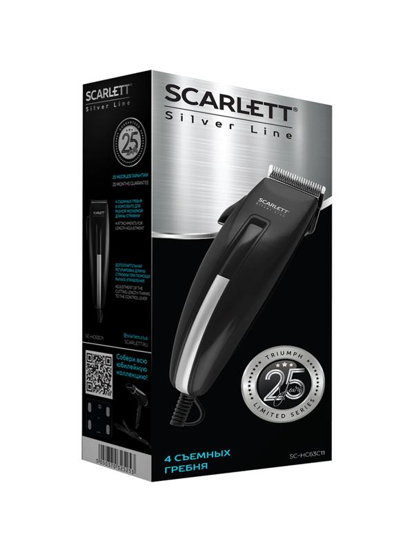 Машинка для стрижки SCARLETT SC-HC63C11, 15Вт, черный