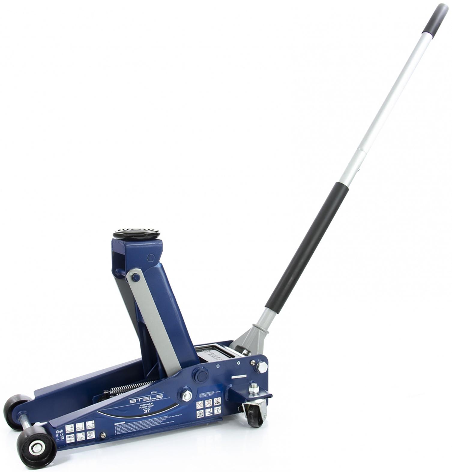 Домкрат гидравлический подкатной STELS 51133, быстрый подъем, 3 т, 130 - 465 мм