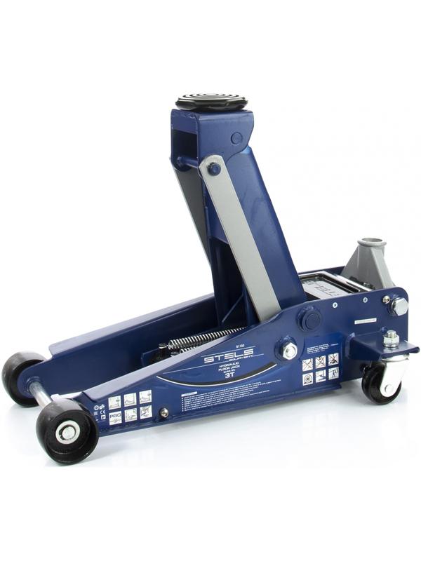 Домкрат гидравлический подкатной STELS 51133, быстрый подъем, 3 т, 130 - 465 мм