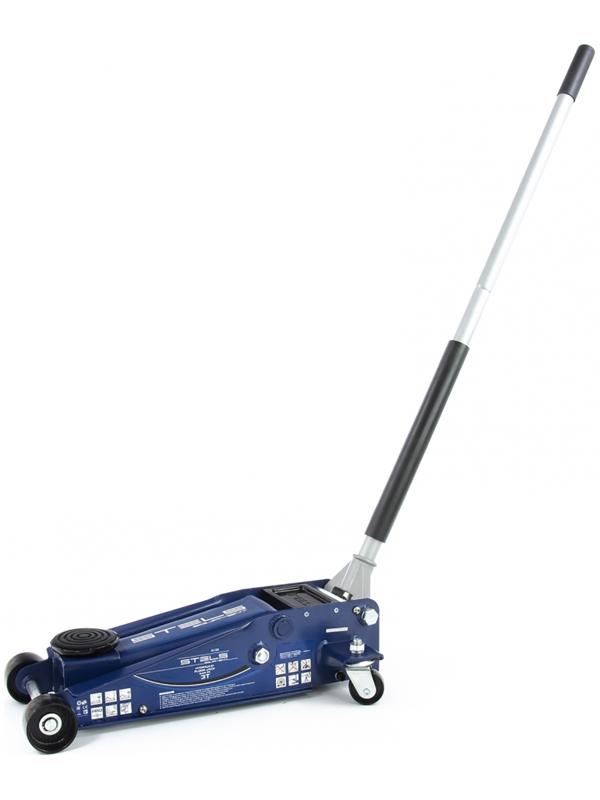 Домкрат гидравлический подкатной STELS 51133, быстрый подъем, 3 т, 130 - 465 мм