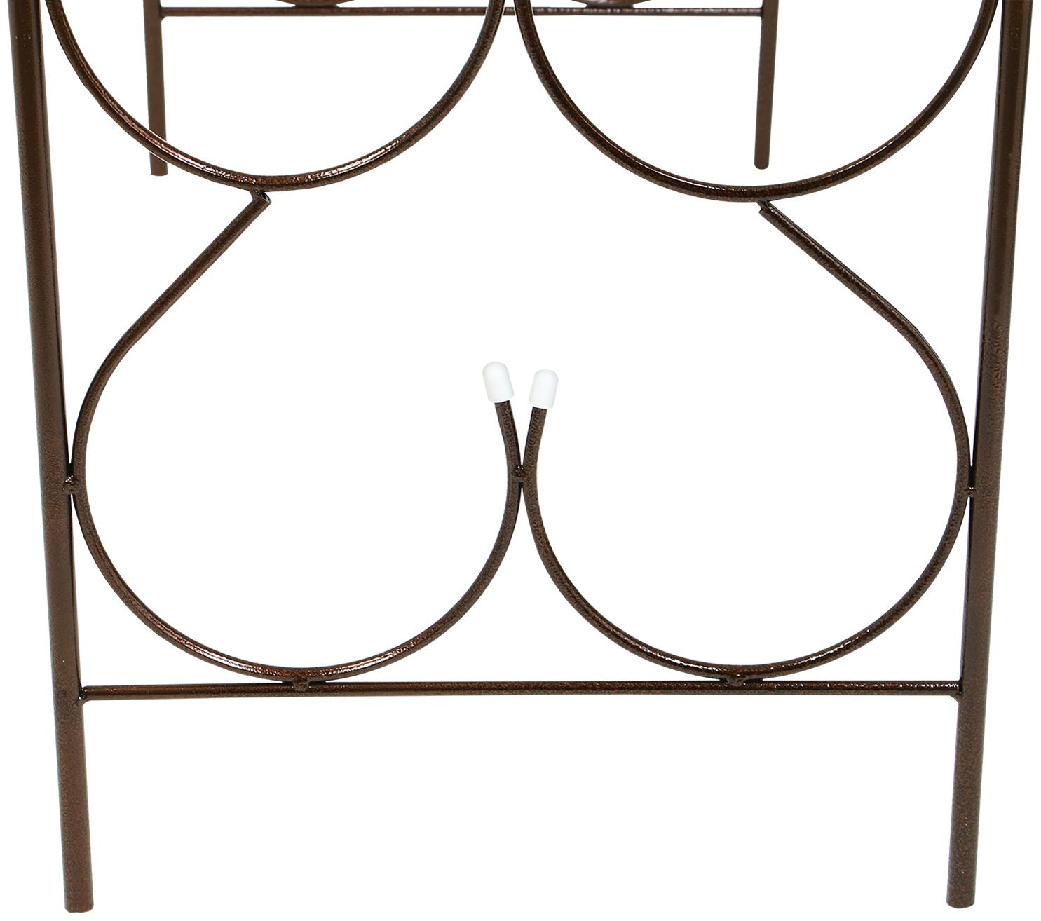 Арка садовая, разборная, 230 × 120 × 51 см, металл, бронзовая