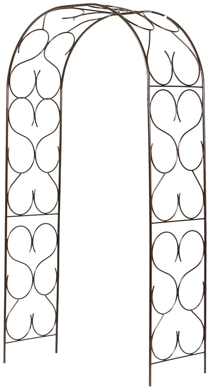 Арка садовая, разборная, 230 × 120 × 51 см, металл, бронзовая