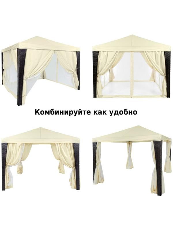 Тент-шатер из полиротанга №3176B, 250х300х300 см,