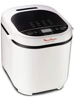 Хлебопечка Moulinex OW 210130, 650 Вт, 12 программ, варка джема, ржаной хлеб, белая