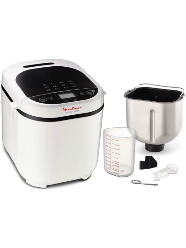 Хлебопечка Moulinex OW 210130, 650 Вт, 12 программ, варка джема, ржаной хлеб, белая