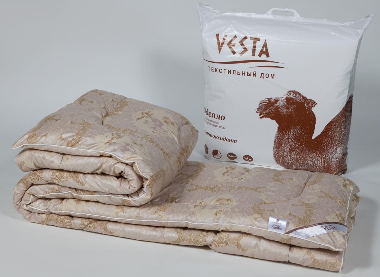 Одеяло обл. 220*205, ОВШ/020эк, шерсть верблюда, ткань глосс-сатин,п/э