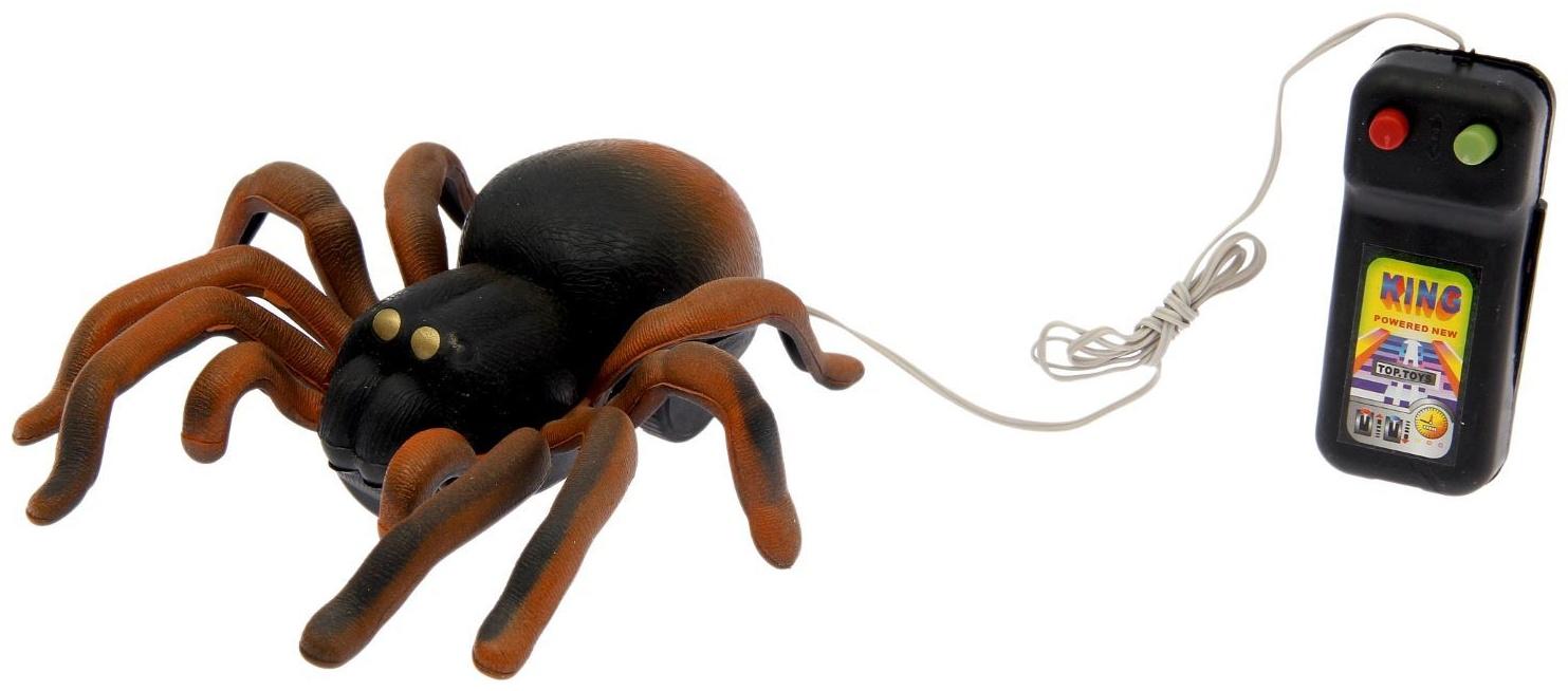 Животное «Паук», на дистанционном управлении, работает от батареек, цвета МИКС, в пакете