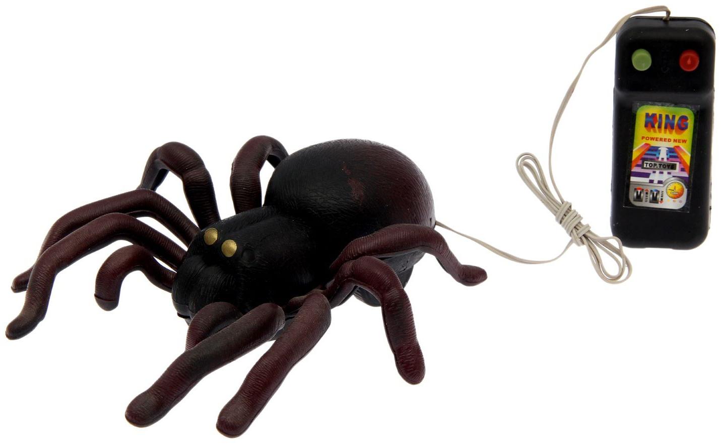 Животное «Паук», на дистанционном управлении, работает от батареек, цвета МИКС, в пакете