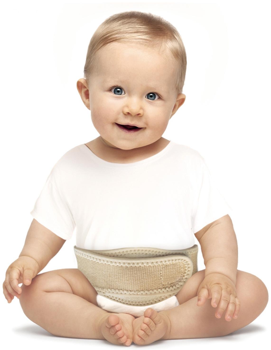 Бандаж противогрыжевой пупочный ГП-001 Экотен, цвет бежевый, для детей до 3 лет