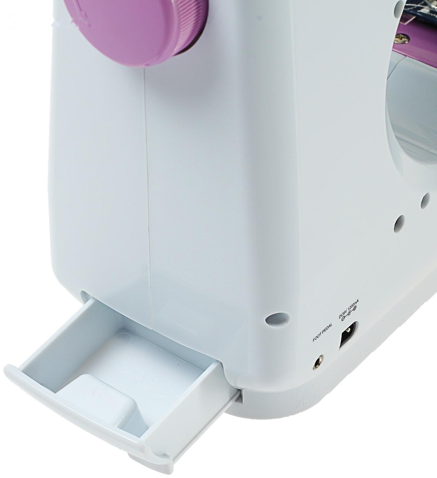 Швейная машина VLK Napoli 1400, 12 операций, 4хАА/от сети, бело-розовая
