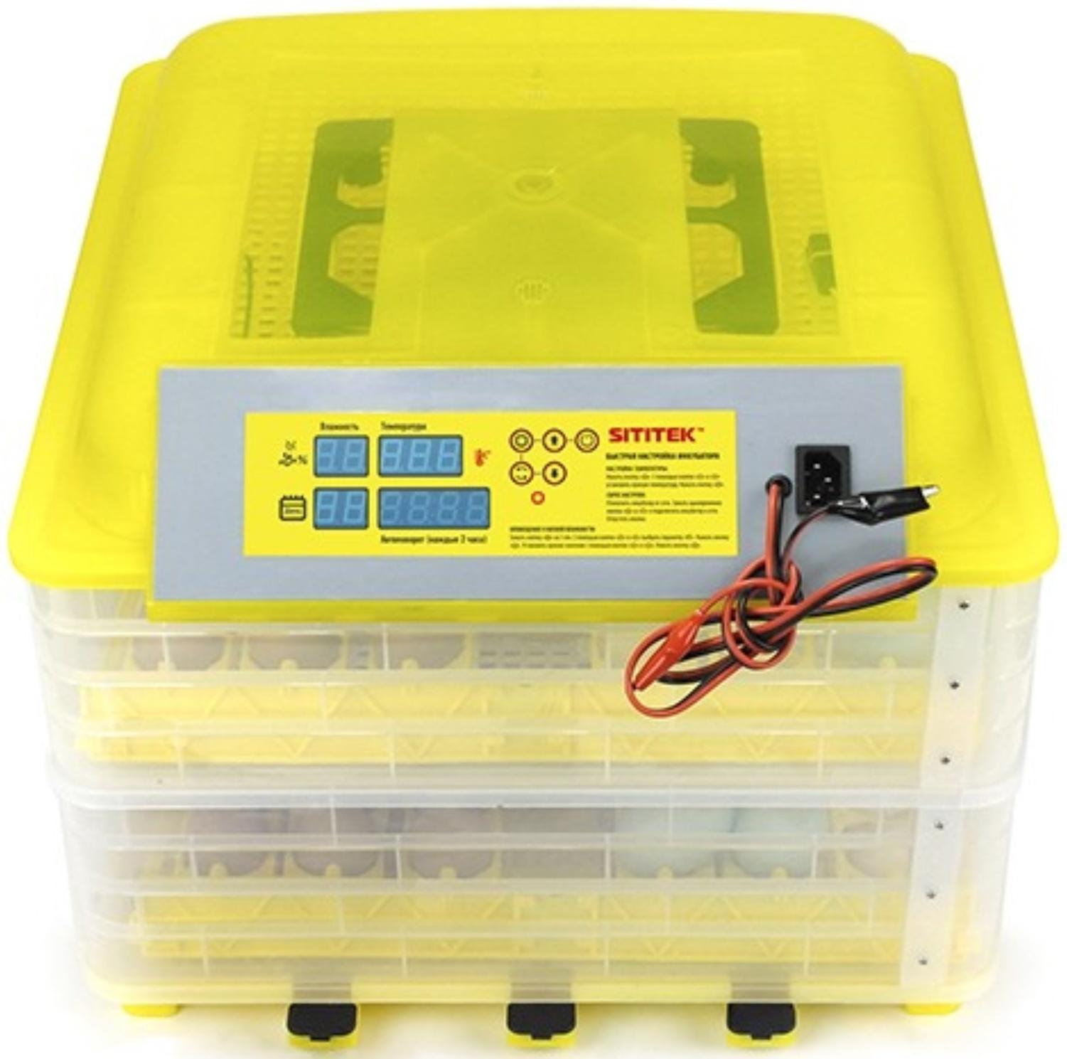 Инкубатор с терморегулятором, гигрометром и автопереворотом, вместимость до 112 яиц, овоскоп