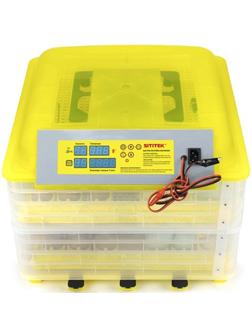 Инкубатор с терморегулятором, гигрометром и автопереворотом, вместимость до 112 яиц, овоскоп